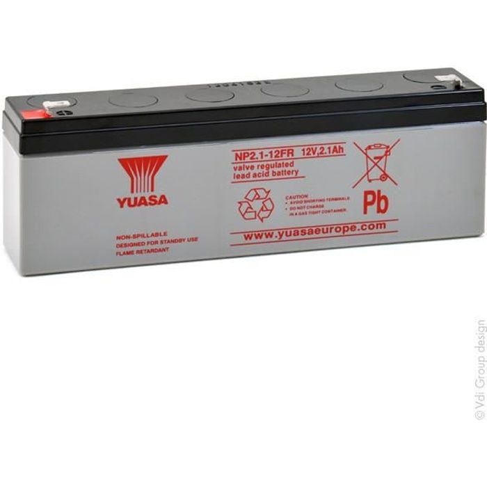 Batterie plomb AGM NP2.1-12FR 12V 2.1Ah YUASA - Batterie(s)