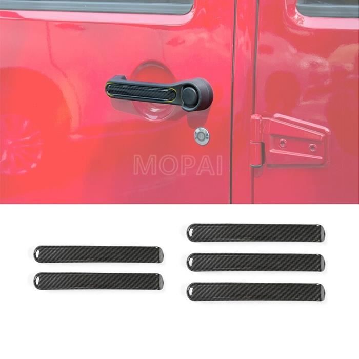 B 4 Door Handle -MOPAI style moulures en Fiber de carbone Grain voiture décoration extérieure couverture pour Jeep Wrangler JK 2007