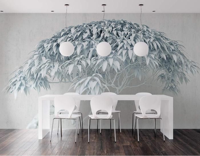 Papier Peint Panoramique 3D Soie 350×256cm Arbre Géant pour Salon ...