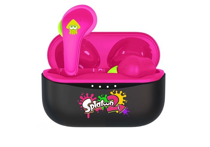OTL Technologies ST0884 - Écouteurs sans fil Bluetooth 5.3 TWS Enfant Splatoon 2 Noir/Rose