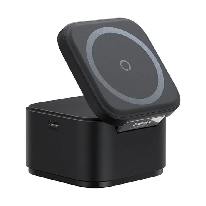 Station de recharge (P10264100123-00)Forme cube MagSafe Qi Type-C 25W - Baseus - Noir