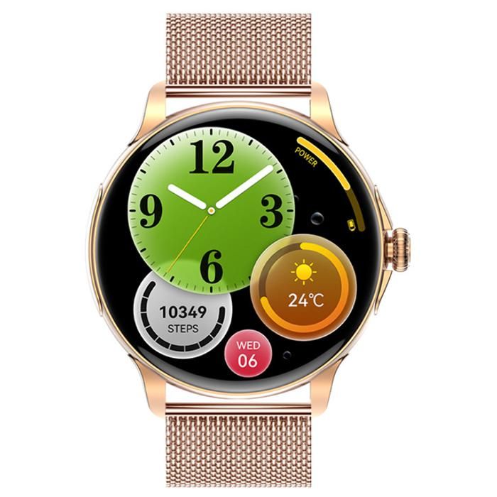 Montre intelligente appels Bluetooth commande vocale cadrans personnalisables météo musique 1