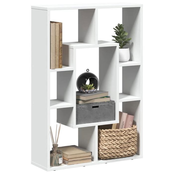 vidaXL Bibliothèque blanc 63x20x90 cm bois dingénierie étagère étagère de rangement support à livres étagère à livres 858138