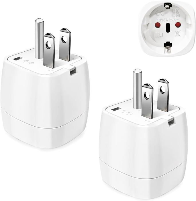Adaptateur Prise Universelle,Redagod Adaptateur De Voyage Avec 3 USB Et