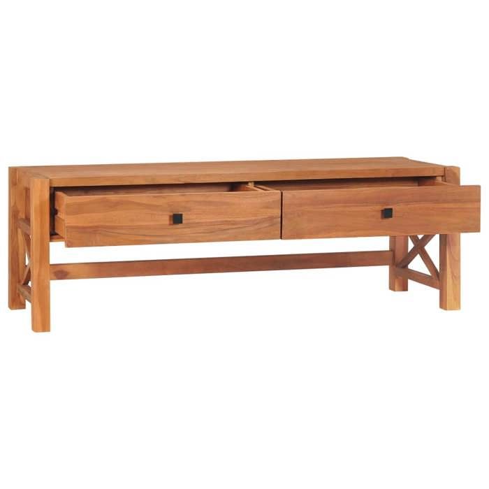 Printemps/été 2025 Meuble TV - JM - Meuble Télé de Salon - 140x40x45 cm Bois de teck EU3424