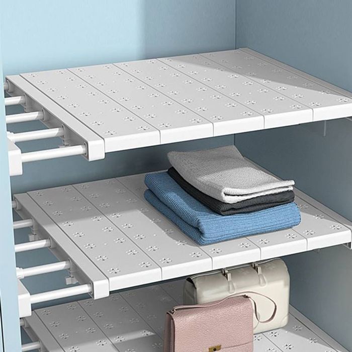 MUYCO Étagère De Rangement Extensible Réglable Pour Armoire - Séparateur Placard DIY Bleu