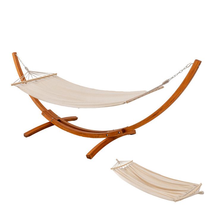 BELONID Hamac en bois avec support 2 housses de hamac