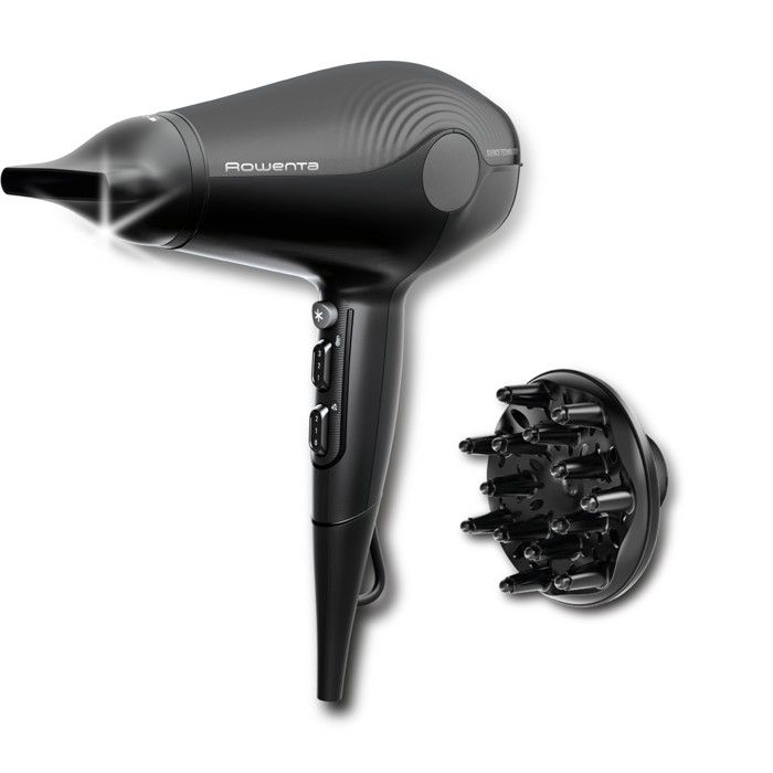 Rowenta Ultra Silence CV6430 Asciugacapelli Nero Ionico 2 Velocità 3 Temperature