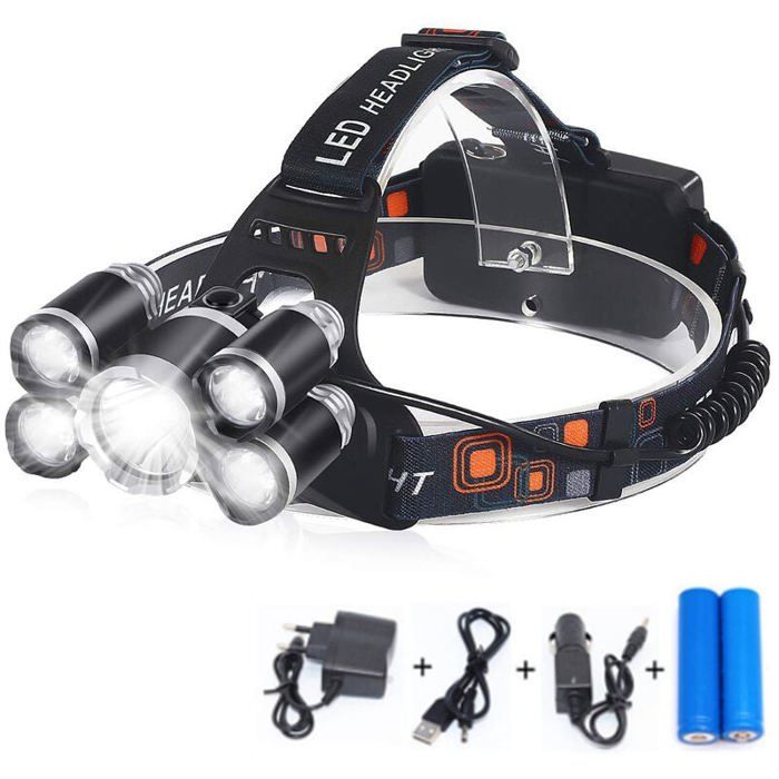 Lampe Frontale Rechargeable LED,5 Modes Super Brillante Lumineux Lampe Frontale Mains Libres Lampe de Poche pour Camping Pêche Cyclisme Randonnée | Leroy Merlin Lampe Frontale Rechargeable LED,5 Modes Super Brillante Lumineux Lampe Frontale Mains Libres Lampe de Poche pour Camping Pêche Cyclisme Randonnée | Leroy Merlin