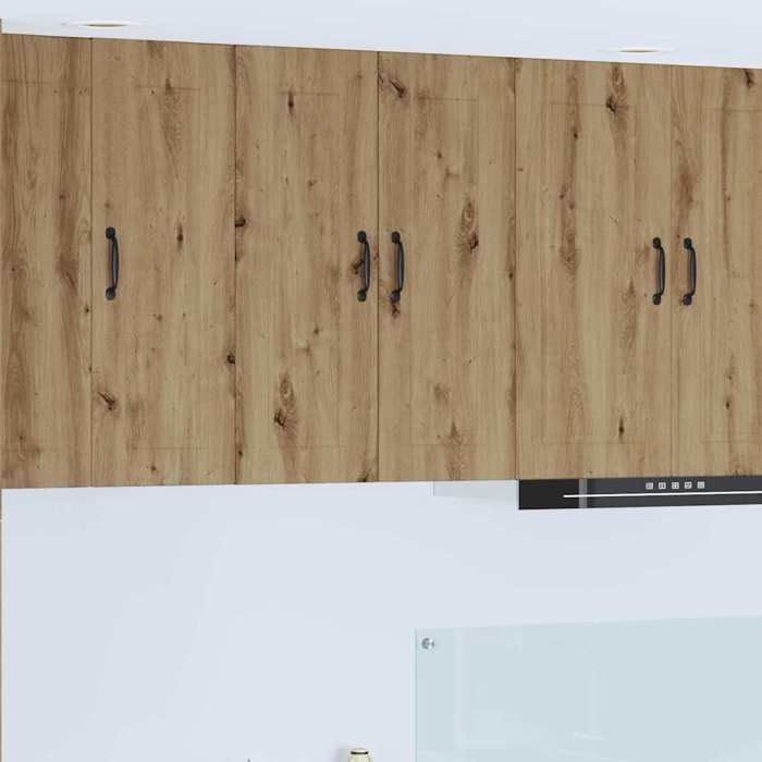 Moderne Meuble mural de cuisine - Meuble haut/Armoire suspendue Chêne artisanal 60 x 31 x 80 cm@FR(182409）