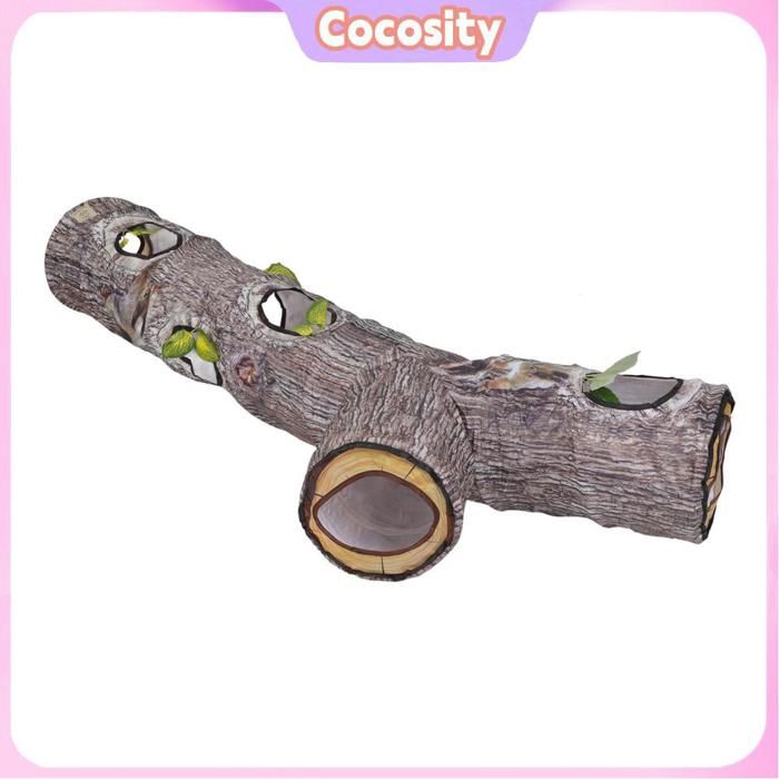 Meilleurs prix pour Cocosity Tunnel pour chat Tunnel Pliable pour Chat Jouet en Tube de Grain de Bois Réaliste Lavable pour Jeu animalerie jouet