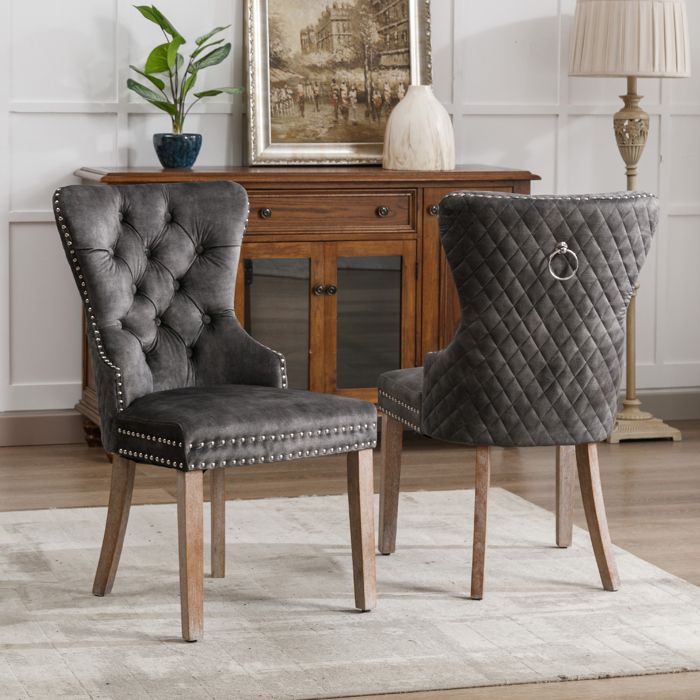 Fauteuil Chaises de salle à manger résistantes à la corrosion (chaises de cuisine chaises de salon avec anneaux de porte uniques dan