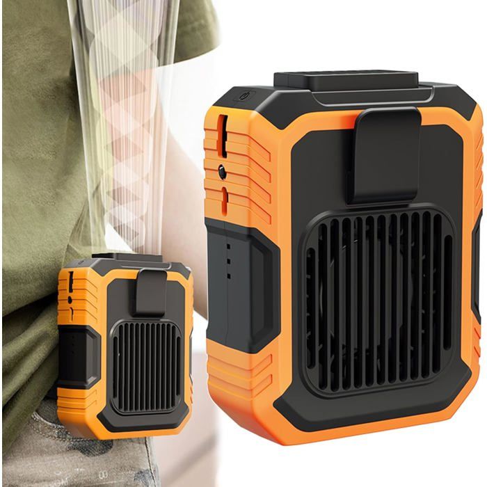 Mini ventilateur portable ventilateur portable avec batterie externe 4000 orange - Kcvv