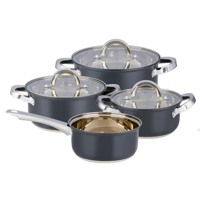 Alpina Batterie Induction 7 Pièces Casseroles Inox