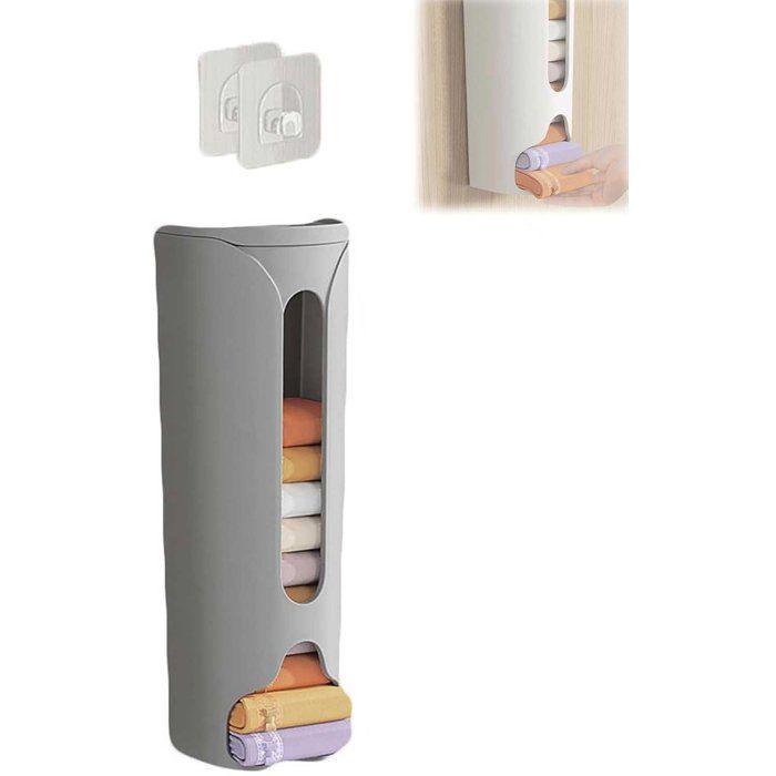 Boîte de rangement murale pour sous-vêtements avec tiroir coulissant fixation adhésive sans perçage gris chaussettes cravates