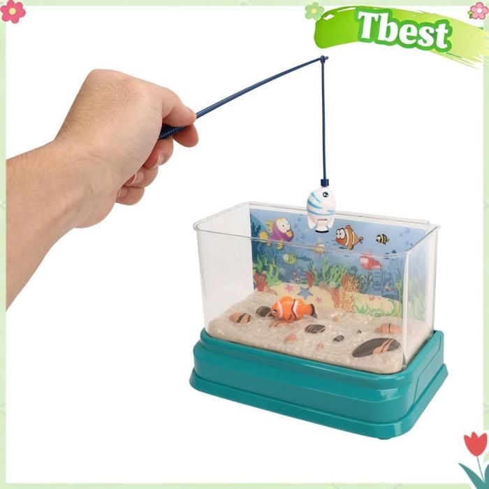 Tbest Mini aquarium pour enfants Mini Aquarium pour les Enfants Attraper du Poisson avec une Tige Magnétique de la jeux