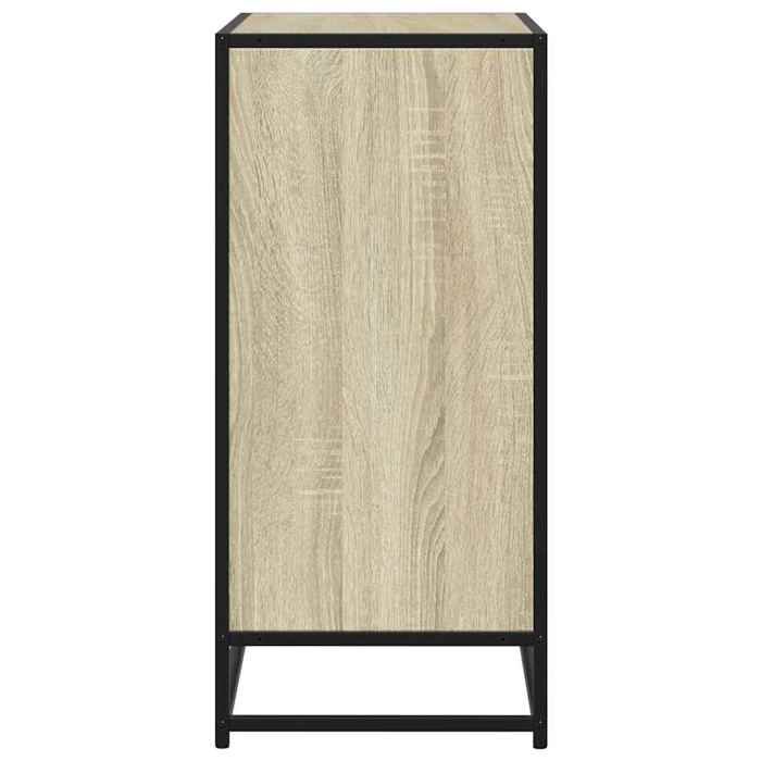 Buffet chêne sonoma 68x35x76 cm bois dingénierie et métal_2 ans garantie_86649