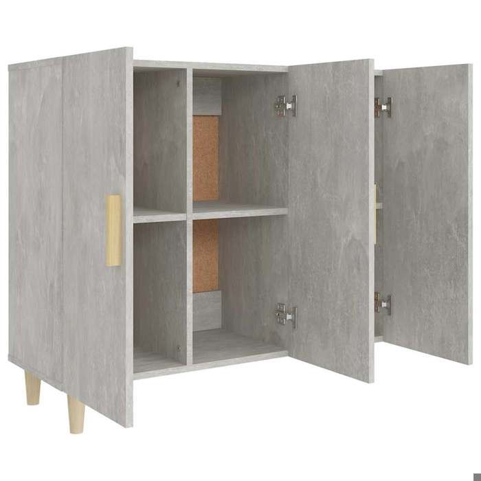 Magnifique Buffet gris béton 90x34x80 cm bois dingénierie - design polyvalent - pour maison - Gris 30 kg 2026_539645 Magnifique Buffet gris béton 90x34x80 cm bois dingénierie - design polyvalent - pour maison - Gris 30 kg 2026_539645