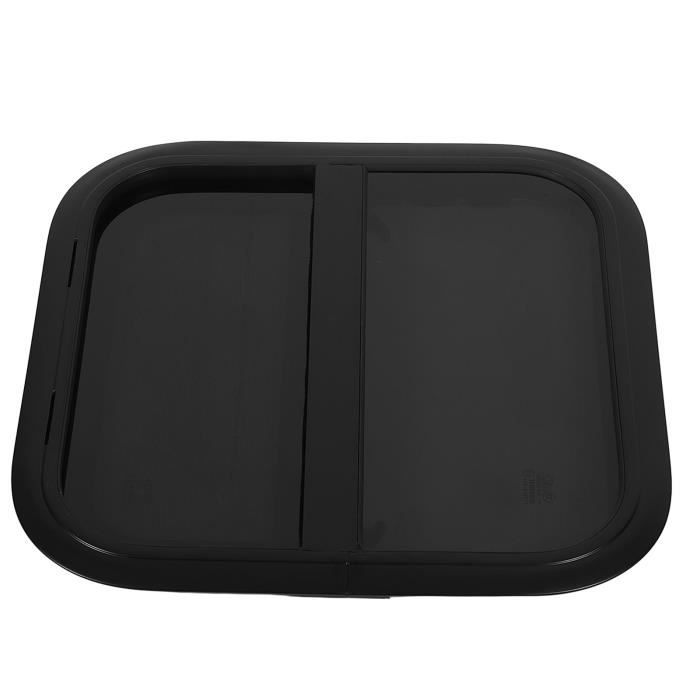 Fenêtre Coulissante Verticale RV 700x450mm - Coin Rond, Verre Trempé, Filet Anti-Insectes Pour Caravane Et Camping-Car