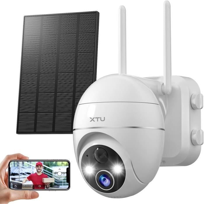 Caméras Dômes Xtu Caméra Surveillance Extérieure 15 000 Mah 355 °/120