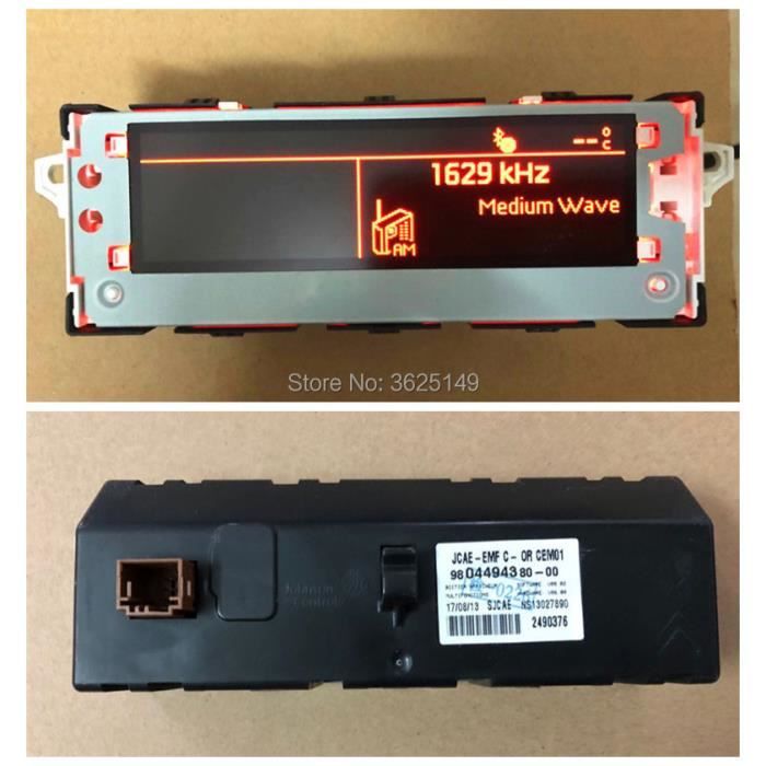 Écran rouge de voiture d'origine, Affichage USB Bluetooth, Moniteur 5 menus, 6 broches pour KIT 301, 408, 508
