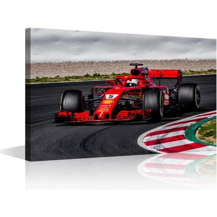 Tableau Mural 5 Pièces Ferrari Formula 1 - Poster Moderne Sans Cadre Pour Salon Et Chambre