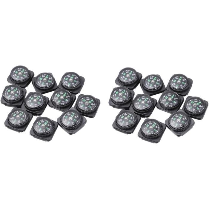 6 Porte-clés Boussole Avec Mousqueton – Mini Boussole Pour Randonnée, Camping, Sports Outdoor - 3