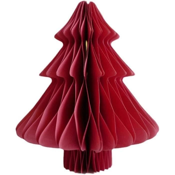 Décoration Réutilisable Sapin De Noël En Nid D'Abeille - Ornement Carton Vert 15 Cm - Éco-responsable Et Festive