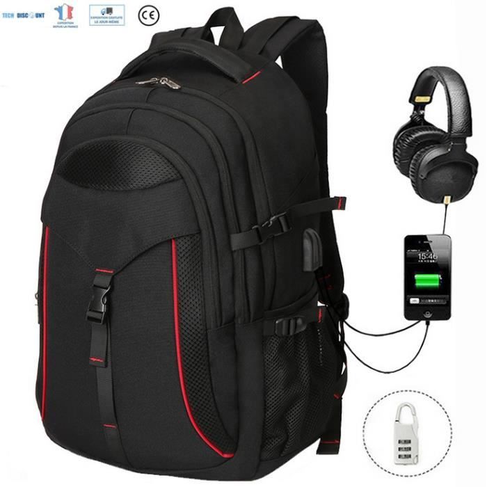 Sac à Dos de Voyage USB pour ordinateur portable - Imperméable - Escape™