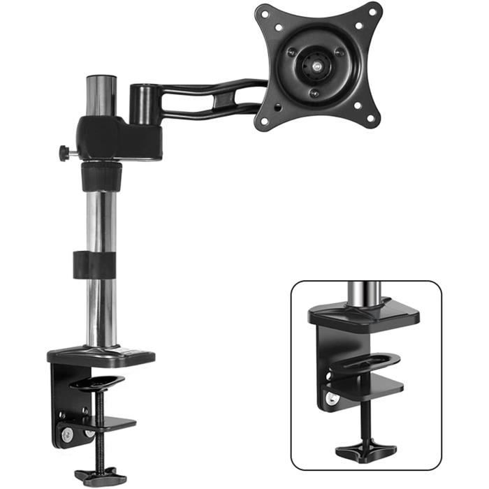 Bras De Moniteur Réglable R-Go Caparo 4 - Pour écran Unique Jusqu’à 9 Kg, Réglage Hauteur/pivot, Gain De Place Bureau