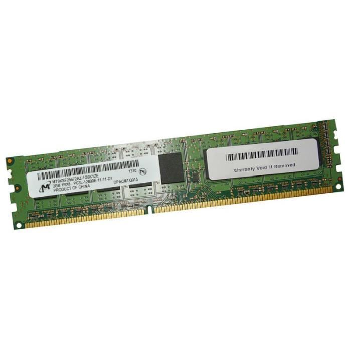 KIT Barrettes Mémoire RAM Micron (2 x 8Go) DDR3 PC3-12800U