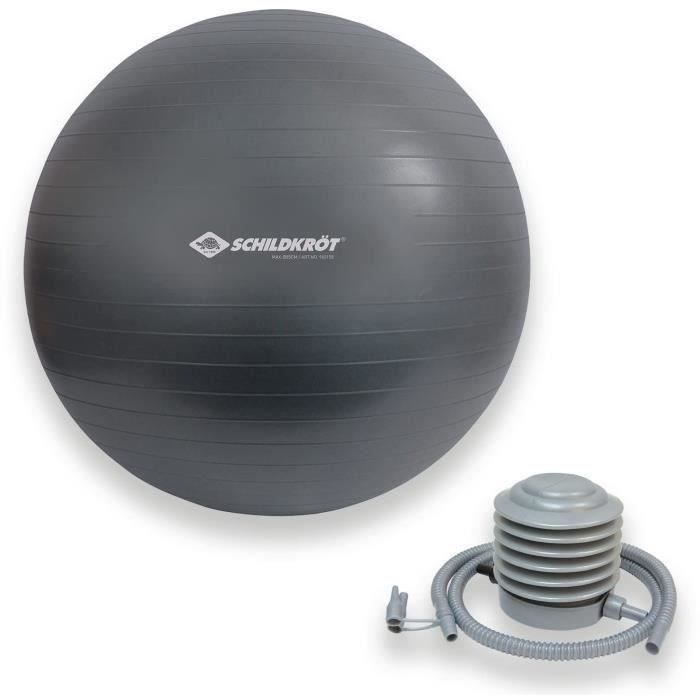 Ballon dexercice - SCHILDKRÖT - Fitness et Yoga - Diamètre 75 cm - Pompe incluse