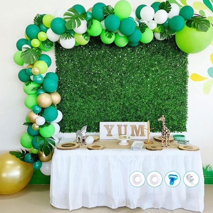 Jungle Décorations Anniversaire Kit 112 Pcs Jungle Party Vert Ballon  Garland Arc Feuilles de Palmier Confettis Ballon pour Gar[2097] - Cdiscount  Maison