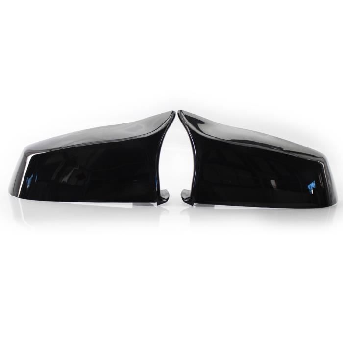Rétroviseurs,Couvercle de rétroviseur latéral en Fiber de carbone, noir  vif, pour BMW série 5 6 7 E60 F10 F11 F07 E63- Type black -A