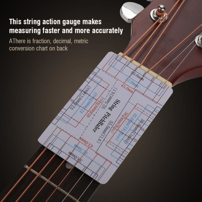 EBTOOLS Règle de jauge d'action de corde de guitare 2 pièces outils de  mesure de règle de jauge d'action de chaîne pour - Cdiscount Instruments de  musique