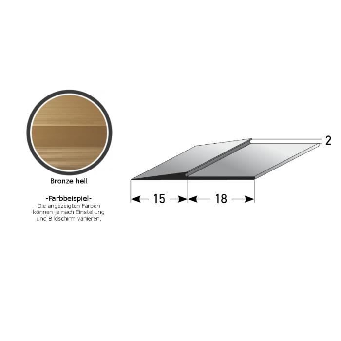 Dénivelé | aluminium anodisé | type 282-284 | 480 | Couleur:bronze ...