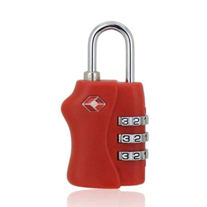 YOSOO Serrure à bagages Cadenas à combinaison orange réinitialisable avec mot de passe à 3