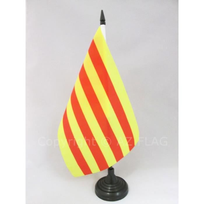Drapeau De Table Béarn 14x21cm - AZ FLAG - Petit Drapeau Bureau Pyrénées-Atlantiques - Polyester - Pour Intérieur Et Extérieur