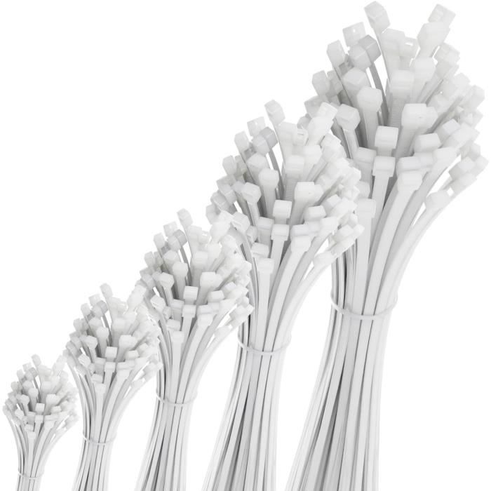 Lot De 100 Serre-câbles Jaunes Kalitec 200mm X 4.5mm - Polyamide Résistant Aux UV, Pour Usage Intérieur/extérieur