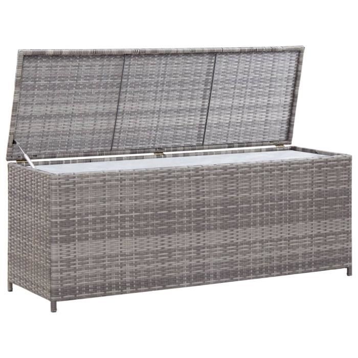 Boîte De Rangement De Jardin Gris 171x99x93 Cm - Coffre Robuste En Acier Galvanisé Pour Extérieur