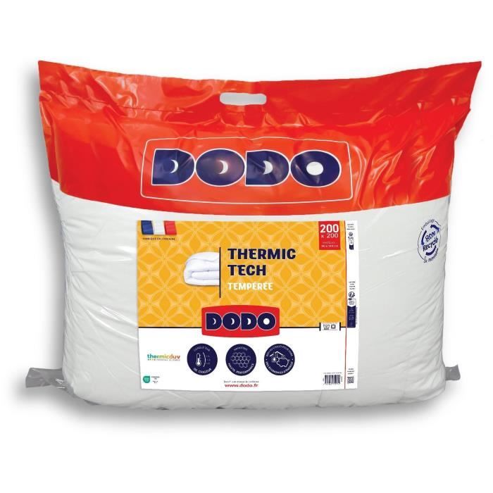 Couette Tempérée 250 g/m² - DODO - THERMIC TECH - 200 x 200 cm - Blanc