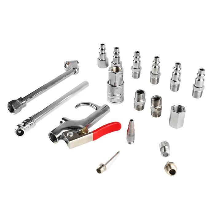 Kit Accessoires Pour Compresseur D’air 20 Pièces - 25 Pieds - 1/4 NPT - Marque CarBole