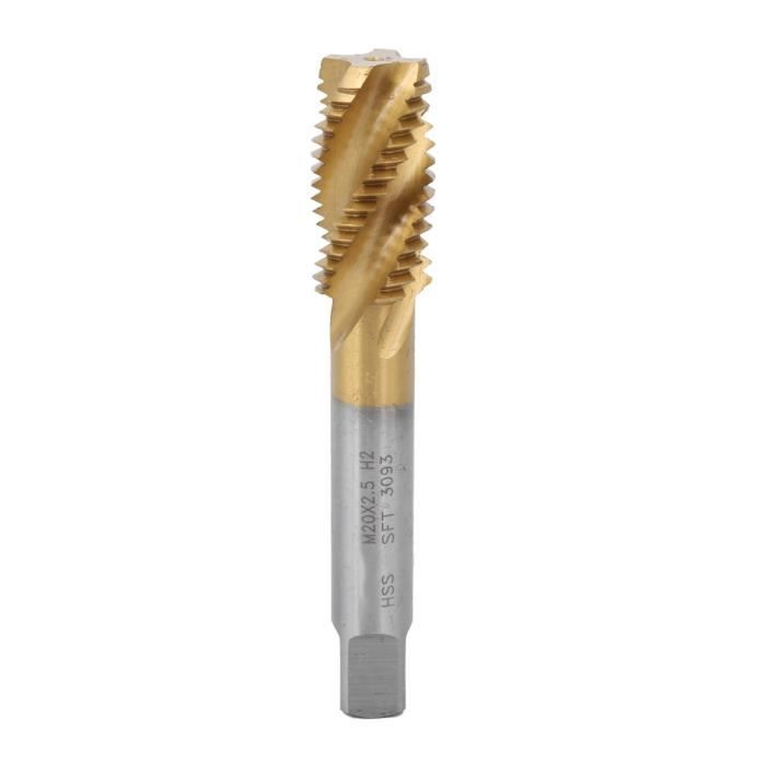 Taraud à Filetage Métrique M16 X 2,5 Cobalt Acier Rapide Revêtement TiCN - 4 Cannelures