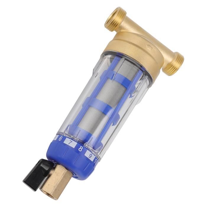 Filtre à Eau à Sédiments Rotatif - Préfiltre En Cuivre, Lavage à Contre-courant, Filetage 3/4", Précision 40-80 Microns - 8