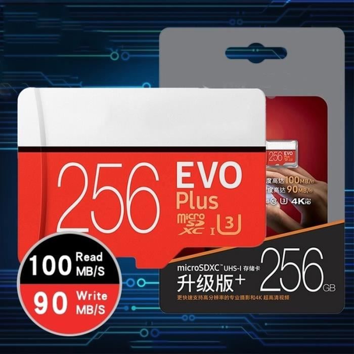 128 Go Carte Memoire Microsd D Origine Pour Carte Memoire Sd De Classe 10 Carte Memoire Evo Evo Plus Evo Plus Rouge Cdiscount Appareil Photo