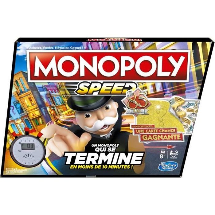 Monopoly Speed Jeu De Societe Jeu De Plateau Version Francaise La Chance Vous Sourit Cdiscount Jeux Jouets