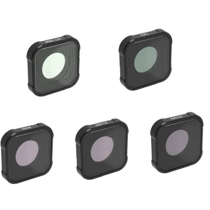 Filtre ND de cam/éra daction Filtre de densit/é Neutre /étanche ND16 Accessoire de lentille de Filtre en Verre Optique pour GOPRO Hero 9