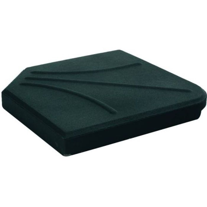 Dalle pour parasol déporté 15 kg Noir - Hespéride