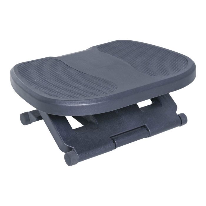 Repose-pied de bureau - HOMCOM - ergonomique hauteur et inclinaison réglables confort travail - plastique - 45x34cm - gris