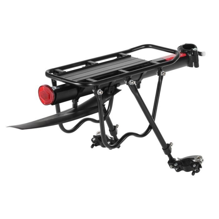 Porte-Bagages Vélo Arrière Aluminium 50KG - Porte-Bagage VTT Réglable Universel